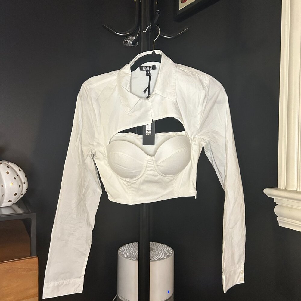 NWT Poster Girl Corset Button Up